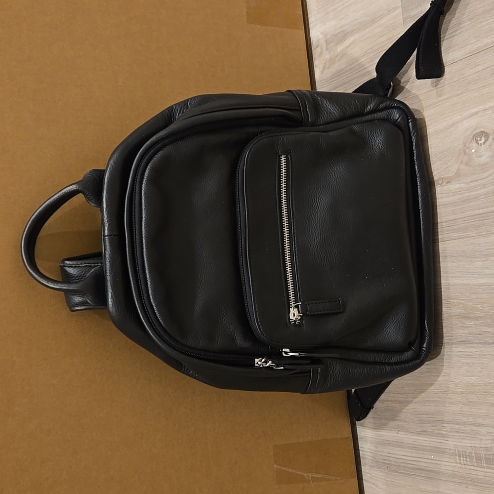Leather backpack